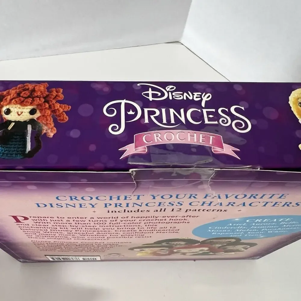 Disney Princess Crochet (Crochet Kits) NIB make Moana and Ariel & 12 Patterns